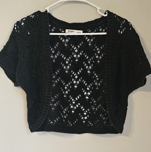 Old Navy Black Knit Open-Front Shrug - Picture 1 of 1